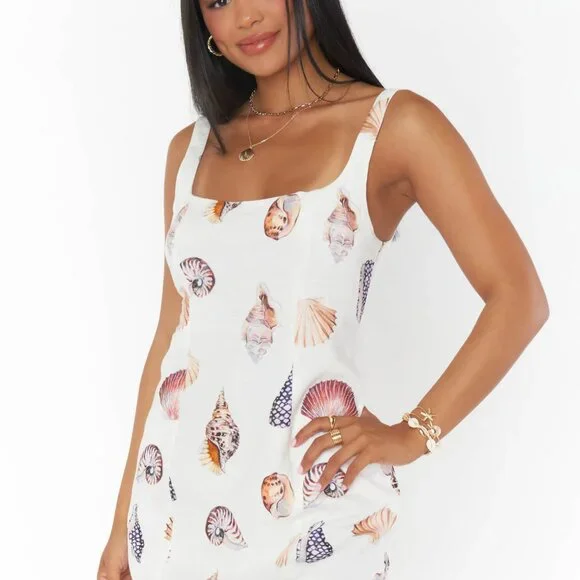 NWT Show Me Your Mumu Linen Steph Micro Mini Bachelorette Seashell Dres… - Picture 3 of 5
